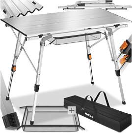 tectake® Campingtisch, Klapptisch aus Aluminium,
