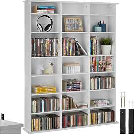 tectake® CD Regal, DVD Ständer, Raumteiler