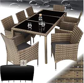 tectake® edles Outdoor Gartenmöbel Set Rattan