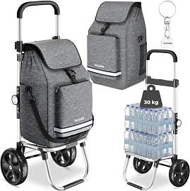tectake® Einkaufstrolley 3-in-1 klappbar mit