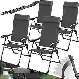 tectake® Essstühle Hochlehner, Gartenmöbel Set, 
