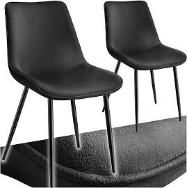 tectake® Esszimmerstühle 2er Set, Polsterstuhl,