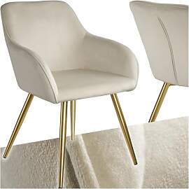 tectake® Esszimmerstuhl, Sessel bequem mit