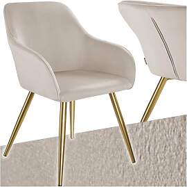tectake® Esszimmerstuhl, Sessel bequem mit