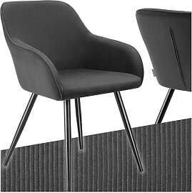 tectake® Esszimmerstuhl, Sessel bequem mit