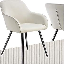 tectake® Esszimmerstuhl, Sessel bequem mit