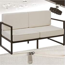 tectake® Garten Lounge Sofa 2 Sitzer, Couch,