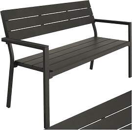 tectake® Gartenbank, Bank in Holzoptik mit