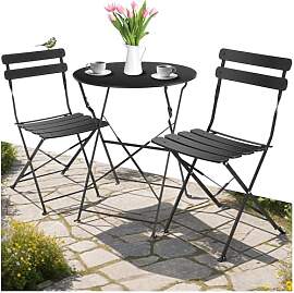 tectake® Gartenmöbel Bistro Set aus Gartentisch