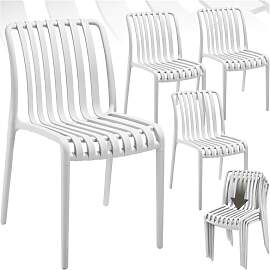 tectake® Gartenstühle stapelbar, Gartenmöbel