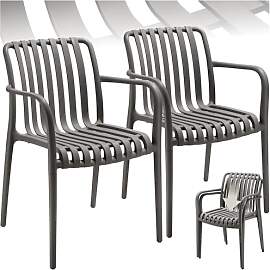 tectake® Gartenstühle stapelbar, Gartenmöbel