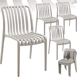 tectake® Gartenstühle stapelbar, Gartenmöbel