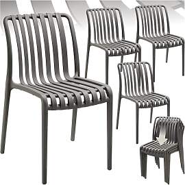 tectake® Gartenstühle stapelbar, Gartenmöbel