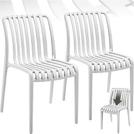 tectake® Gartenstühle stapelbar, Gartenmöbel