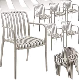tectake® Gartenstühle stapelbar, Gartenmöbel