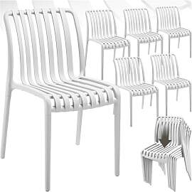 tectake® Gartenstühle stapelbar, Gartenmöbel