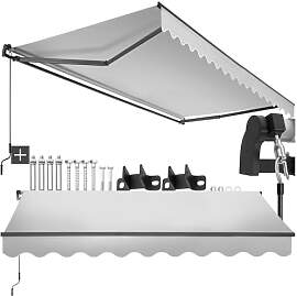 tectake® Gelenkmarkise, Markise ausziehbar mit