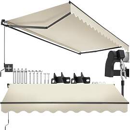 tectake® Gelenkmarkise, Markise ausziehbar mit
