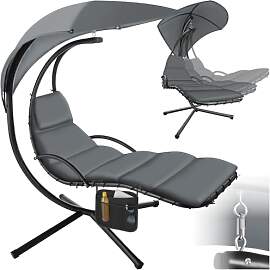 tectake® Hängeliege mit Gestell, Schwebeliege,