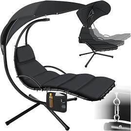 tectake® Hängeliege mit Gestell, Schwebeliege,