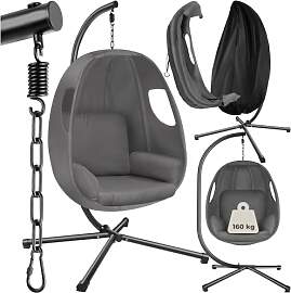 tectake® Hängesessel mit Gestell, Indoor oder