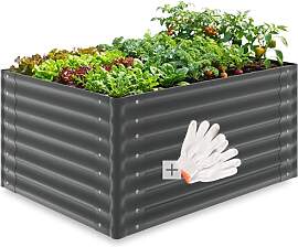 tectake® Hochbeet 120x90x62cm, verzinkter Stahl,