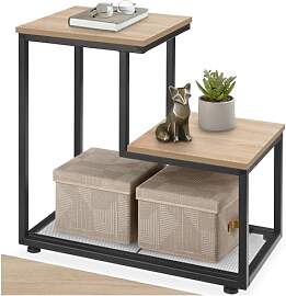 tectake® Industrial Beistelltisch Holz + Metall,