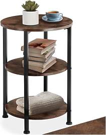 tectake® Industrial Beistelltisch rund,