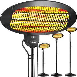 tectake® Infrarot Heizstrahler, Heizlüfter mit