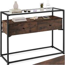 tectake® Konsolentisch schmal, Regal Kommode mit