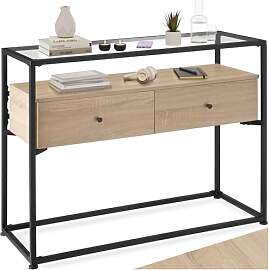 tectake® Konsolentisch schmal, Regal Kommode mit