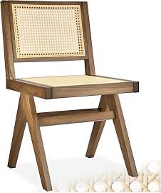 tectake® Küchenstuhl, Boho Korbsessel Wiener