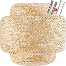 tectake® Lampe, gewebte Deckenlampe,