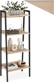 tectake® Leiterregal mit 4/5 Ebenen, schmales