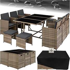 tectake® Outdoor Balkon Gartenmöbel Set, Lounge