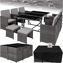 tectake® Outdoor Balkon Gartenmöbel Set, Lounge