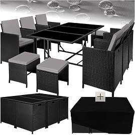 tectake® Outdoor Balkon Gartenmöbel Set, Lounge