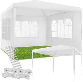 tectake® Pavillon 3x3 m mit verstärktem Gestell, 