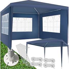 tectake® Pavillon 3x3 m mit verstärktem Gestell, 