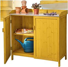 tectake® Pflanztisch Outdoor, Balkontisch mit