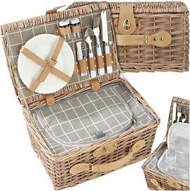 tectake® Picknickkorb 2 Personen, inkl.