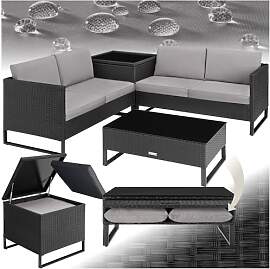 tectake® Poly Rattan Lounge Sitzgruppe,