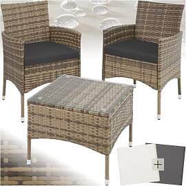 tectake® Poly Rattan Möbel Gartenset mit