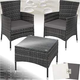 tectake® Poly Rattan Möbel Gartenset mit