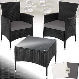 tectake® Poly Rattan Möbel Gartenset mit