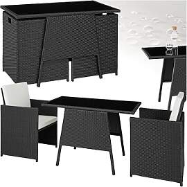 tectake® Poly Rattan Sitzgruppe für 2 Personen,