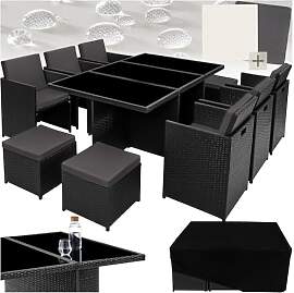 tectake® Polyrattan Gartenmöbel Set, Sitzgruppe