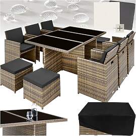 tectake® Polyrattan Gartenmöbel Set, Sitzgruppe