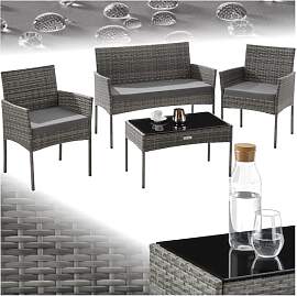 tectake® Rattan Gartenmöbel Set, Outdoor Lounge