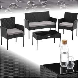 tectake® Rattan Gartenmöbel Set, Outdoor Lounge